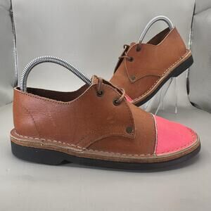 Brother Vellies Otavi Handmade Shoes Womens UK 4/ US 6.5 Pink Leather Flats